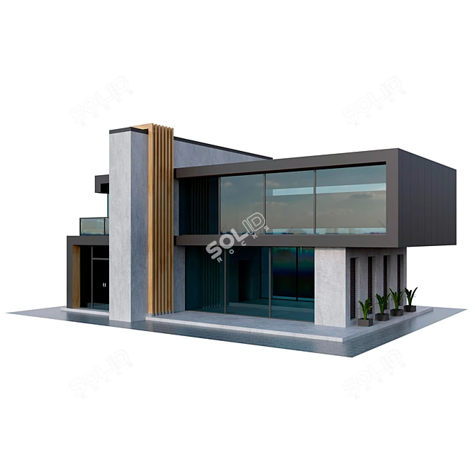 Contemporary Dream Home 3D model image 1