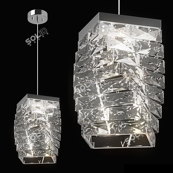 Limpio Lightstar Pendant Chandelier - Elegant Illumination for Any Space 3D model image 1