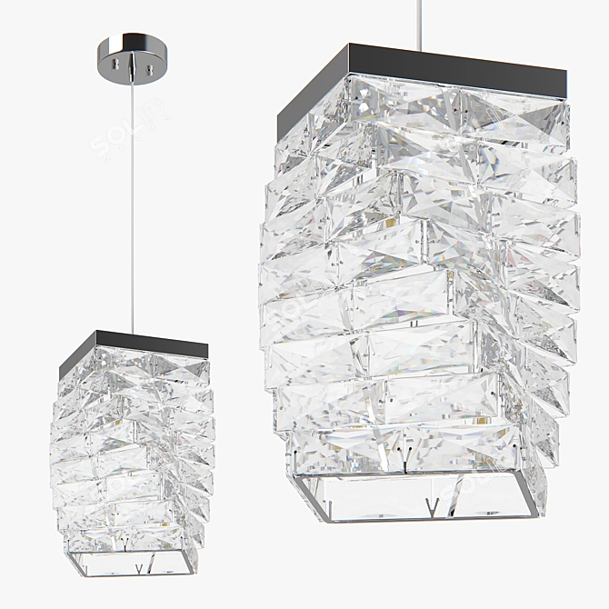 Limpio Lightstar Pendant Chandelier - Elegant Illumination for Any Space 3D model image 2