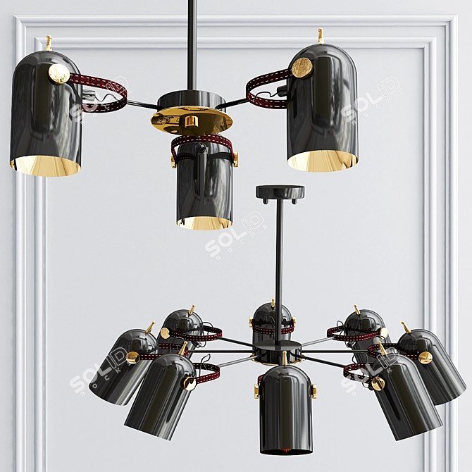 Modern Bullet B Pendant Lamp 3D model image 1