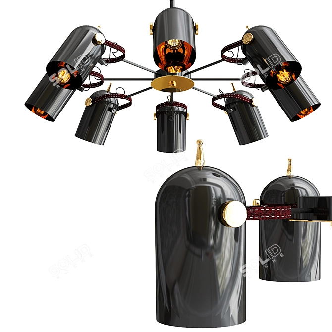 Modern Bullet B Pendant Lamp 3D model image 2