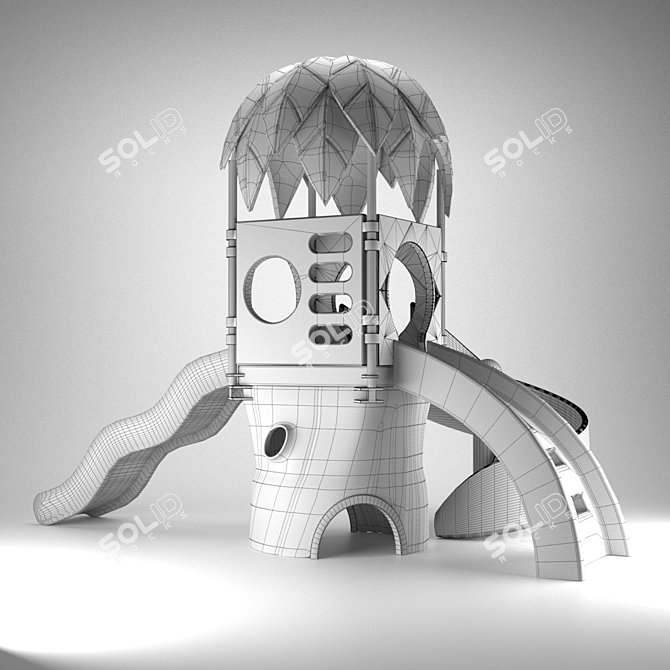 HappyLand Playground Set 3D model image 4