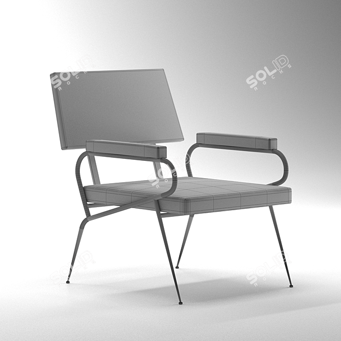 Elegant Comfort: J Chair 3D model image 3