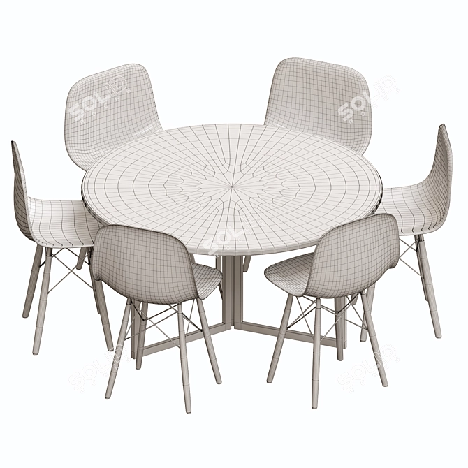 Corona Render Area Bonding Box & Chairs 3D model image 4