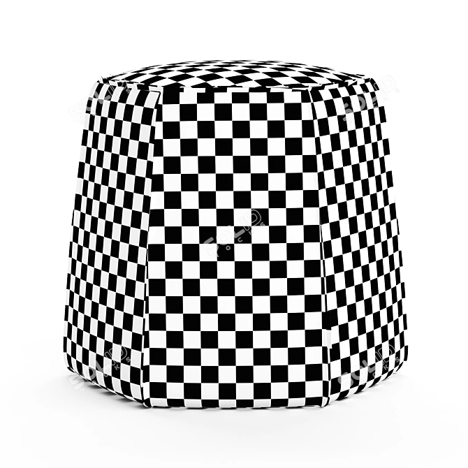 Modern Angles Pouf - Stylish and Versatile Seating 3D model image 3