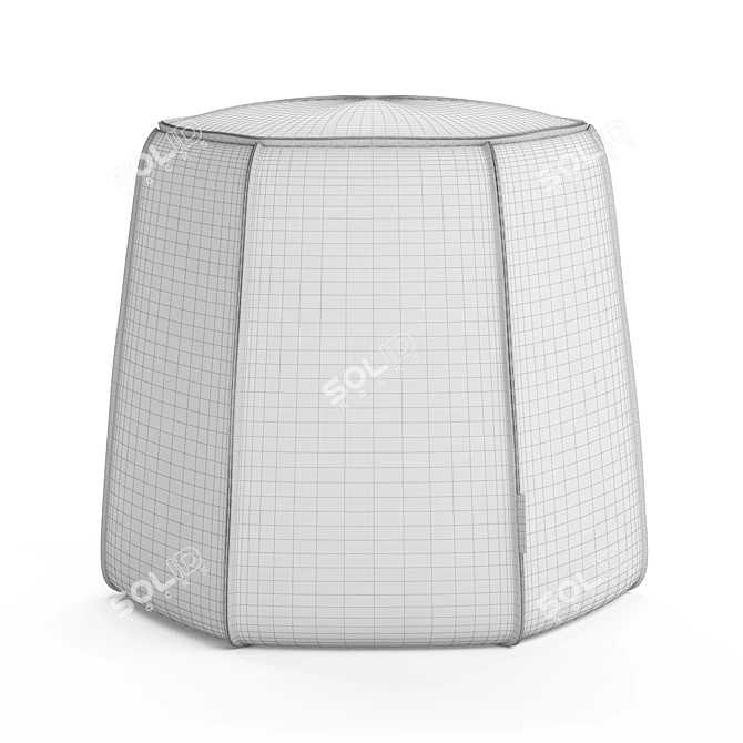 Modern Angles Pouf - Stylish and Versatile Seating 3D model image 4
