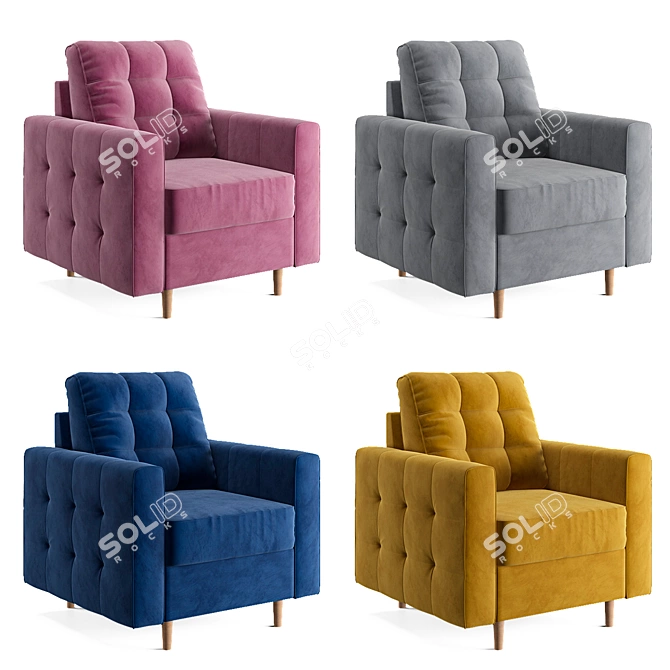 Luxurious Armchair with Askona Amani Design 3D model image 2