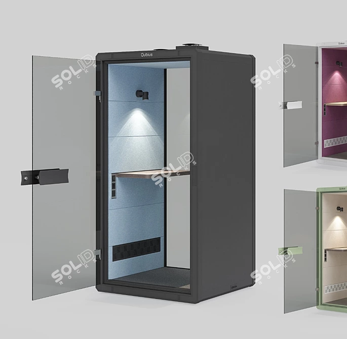 Qubius SilentSpace: Noise-Free Office Phone Booth 3D model image 3