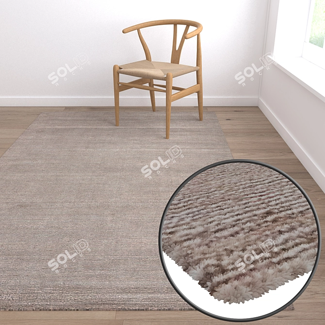 Luxury Carpet Set: Versatile Textures 3D model image 5