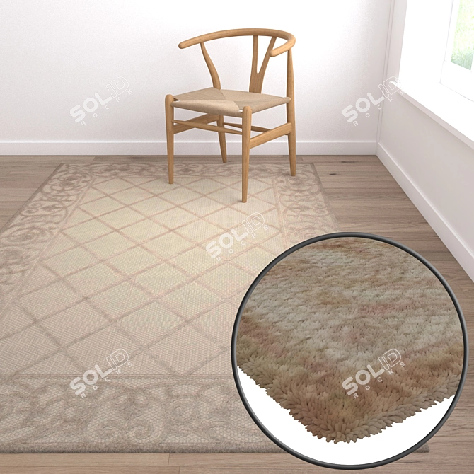 Title: Luxury Texture Carpets Set 3D model image 5
