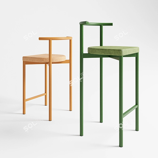 Delo Bar Stool 3D model image 2