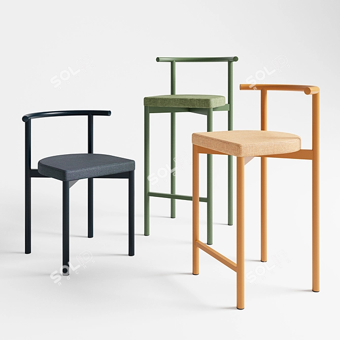 Delo Bar Stool 3D model image 4