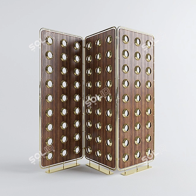 Art-Deco Folding Screen: Monocles by DELIGHTFULL 3D model image 1