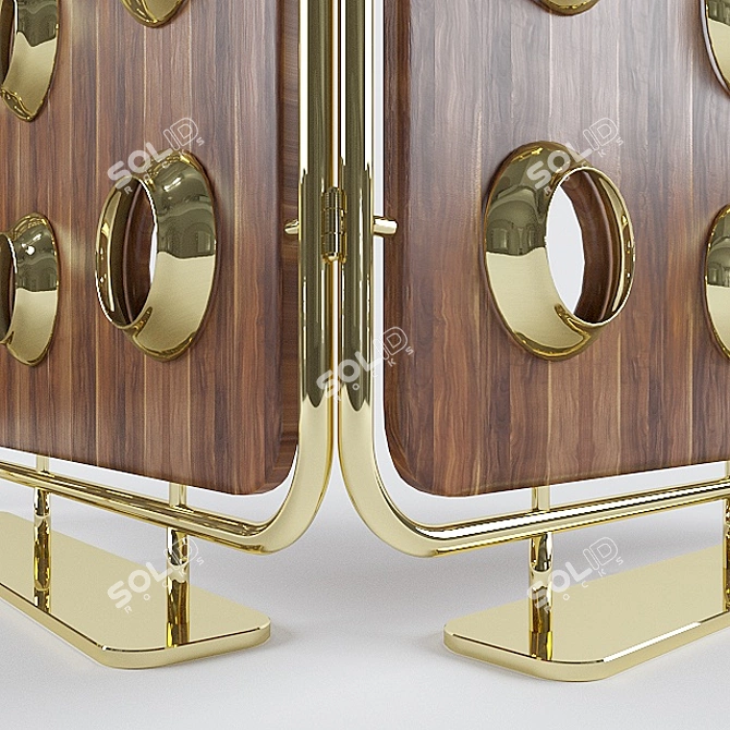 Art-Deco Folding Screen: Monocles by DELIGHTFULL 3D model image 3