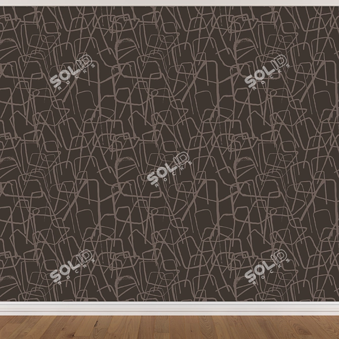 Versatile Wallpaper Set - 3 Colors 3D model image 4