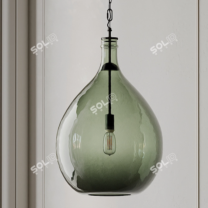 Clift Seeded Glass Pendant - Oversized Elegance 3D model image 1