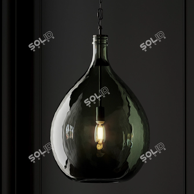 Clift Seeded Glass Pendant - Oversized Elegance 3D model image 2