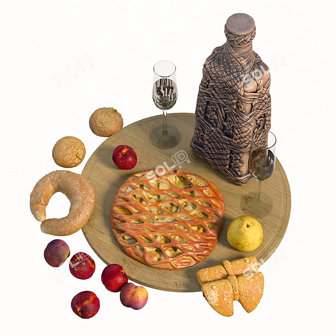 Fruit & Bake Decor Set 3D model image 4