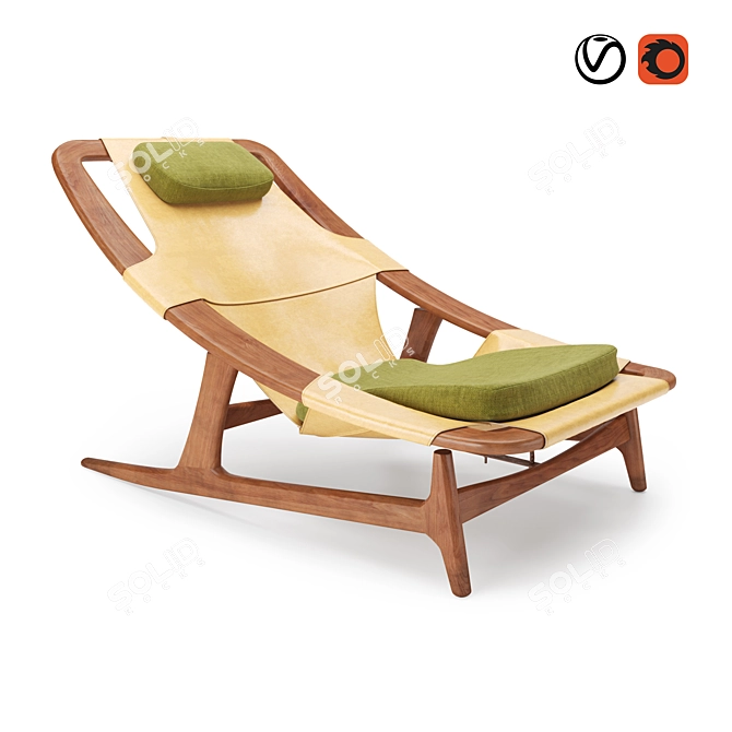 Arne Tidemand Ruud Lounge Chair: Iconic Scandinavian Designer Piece 3D model image 1