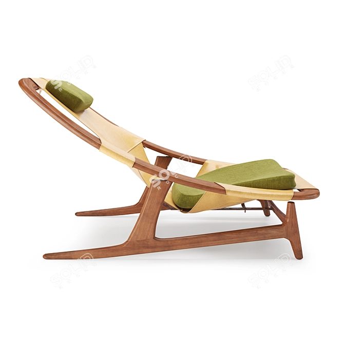 Arne Tidemand Ruud Lounge Chair: Iconic Scandinavian Designer Piece 3D model image 2