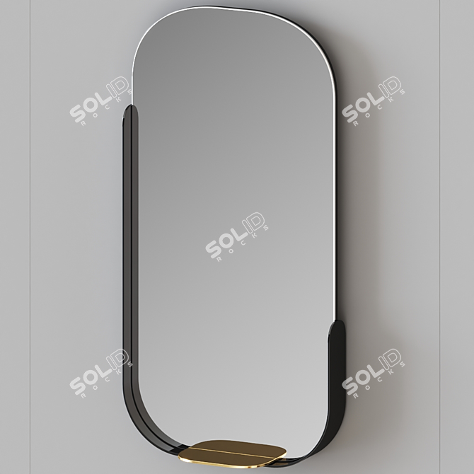 Floating Wonderland Wall Mirror 3D model image 1