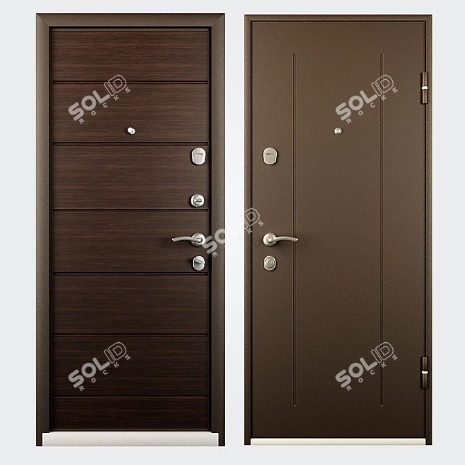 TOREX DELTA-100 Steel Entrance Door 860x2050 3D model image 2