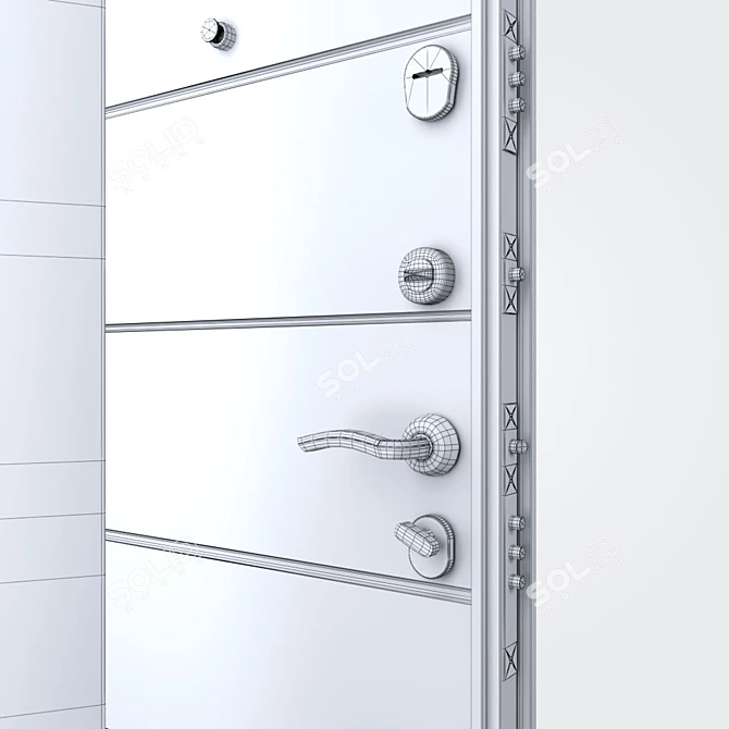 TOREX DELTA-100 Steel Entrance Door 860x2050 3D model image 5