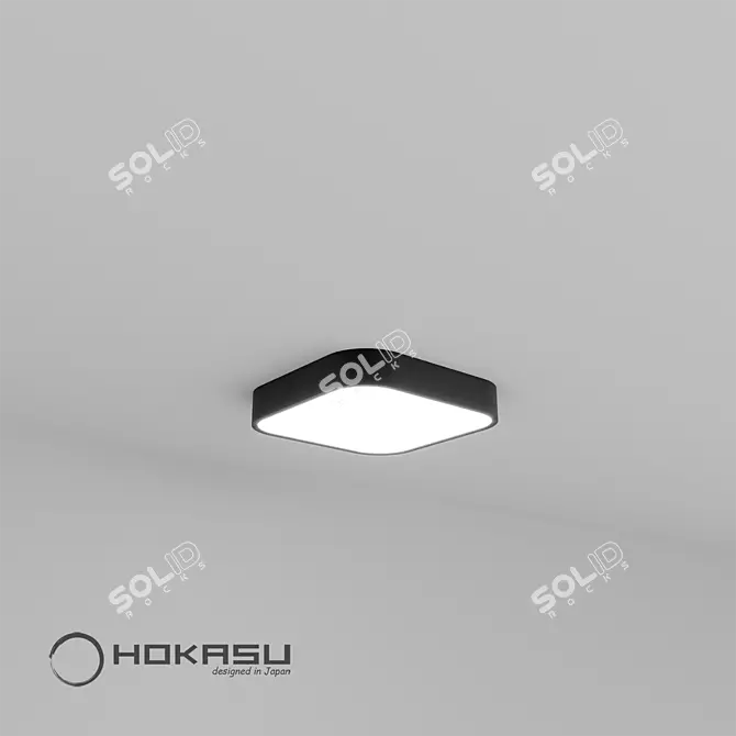 Title: HOKASU Square-R LED Light 3D model image 1