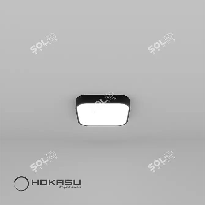 Title: HOKASU Square-R LED Light 3D model image 2