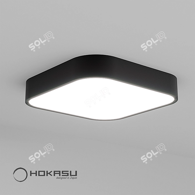 Title: HOKASU Square-R LED Light 3D model image 4