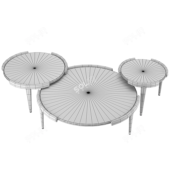 Opera Contemporary AMOS Coffee Table: Sleek Design, Multiple Sizes 3D model image 2