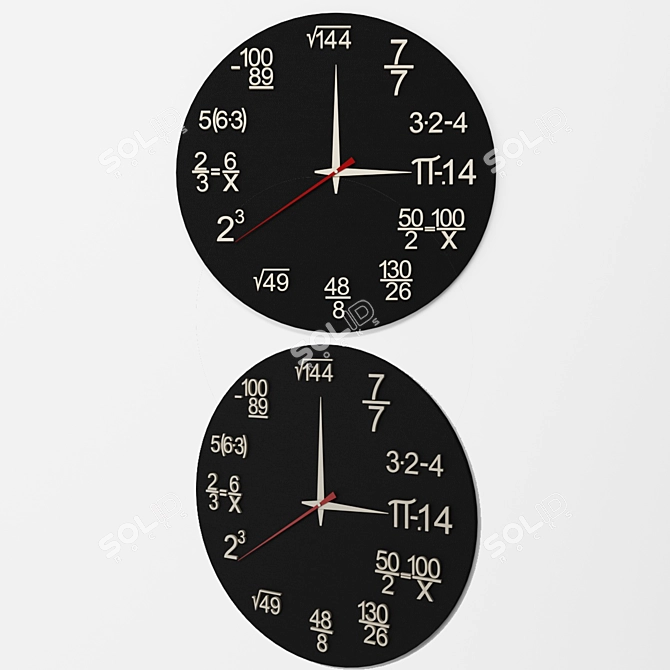 Minimalist Wall Clock 3D model image 1