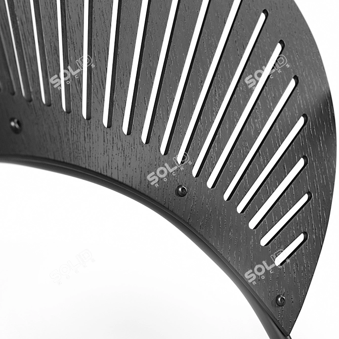 Modern Wood and Steel Trinidad Chair 3D model image 3