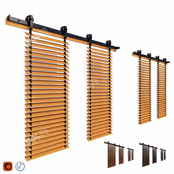 Stylish Window Shutters: Enhance Your Home 3D model image 3