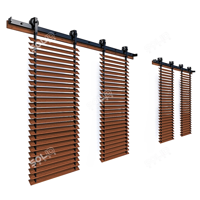 Stylish Window Shutters: Enhance Your Home 3D model image 6