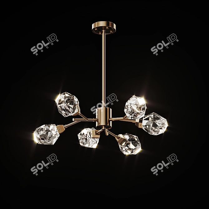 Luxury Crystal Tree Chandelier 3D model image 3