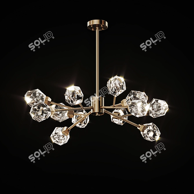 Luxury Crystal Tree Chandelier 3D model image 5