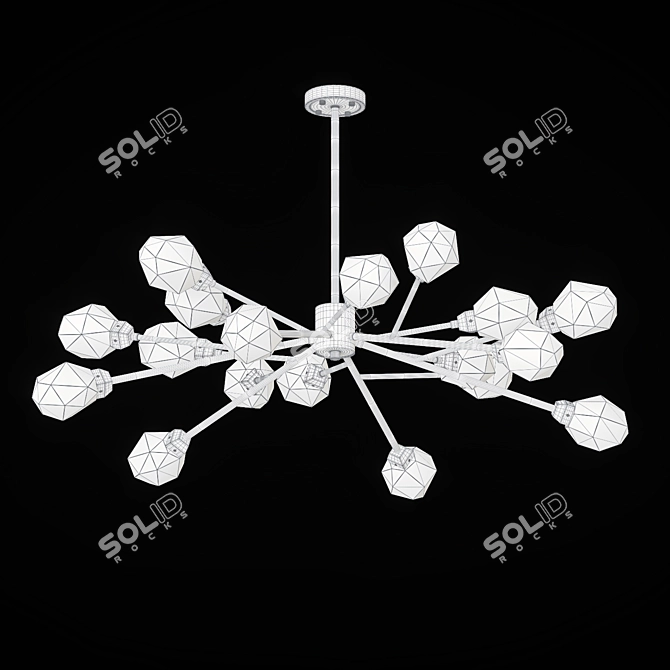 Luxury Crystal Tree Chandelier 3D model image 7