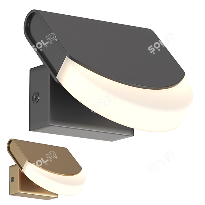 Sleek LED Wall Lamp KEMPTEN 3D model image 1