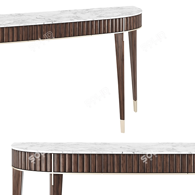 EDEN-ROCK Half Moon Console: A Timeless Design 3D model image 2