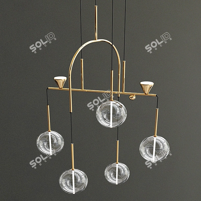 Ethereal Dewdrops Chandelier 3D model image 2