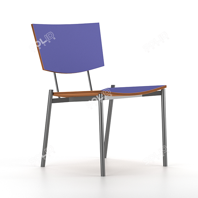 Elegant Twist Chair 3D model image 1