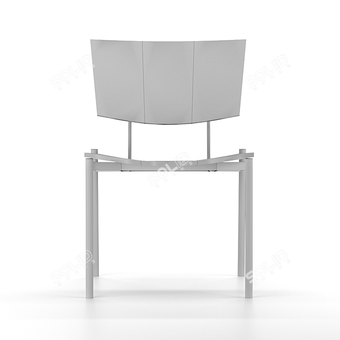 Elegant Twist Chair 3D model image 3