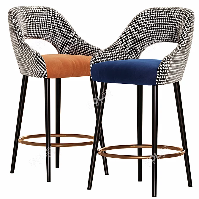 Lola Mambo Bar Stool: Stylish Seating Solution 3D model image 1