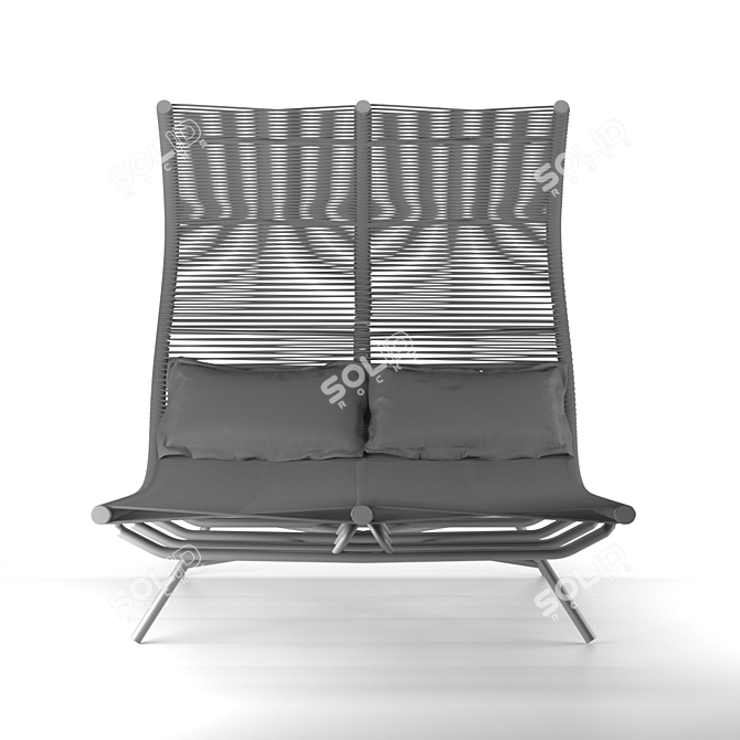 Luxury Double Chaise Lounge 3D model image 1