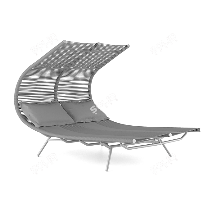 Luxury Double Chaise Lounge 3D model image 4