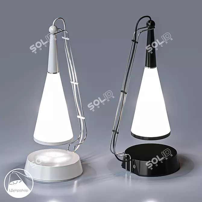 Musical Table Lamp: A Harmonious Blend 3D model image 1