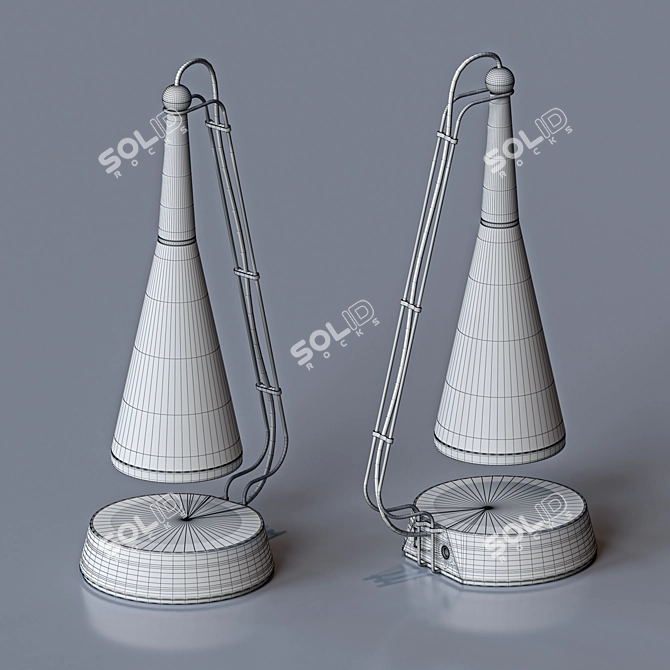 Musical Table Lamp: A Harmonious Blend 3D model image 2