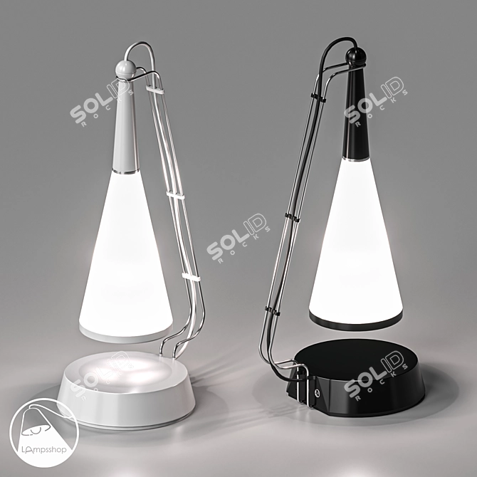 Musical Table Lamp: A Harmonious Blend 3D model image 3