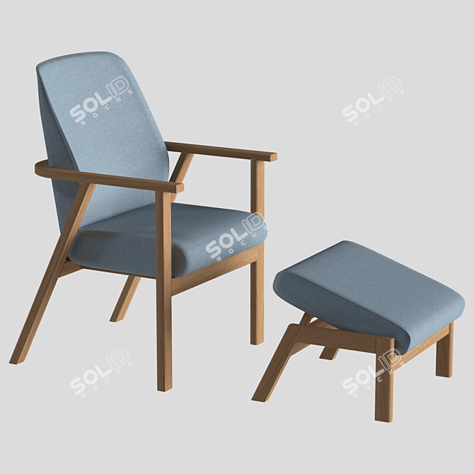 Sleek TON Santiago Armchair: Exceptional Design & Comfort 3D model image 4